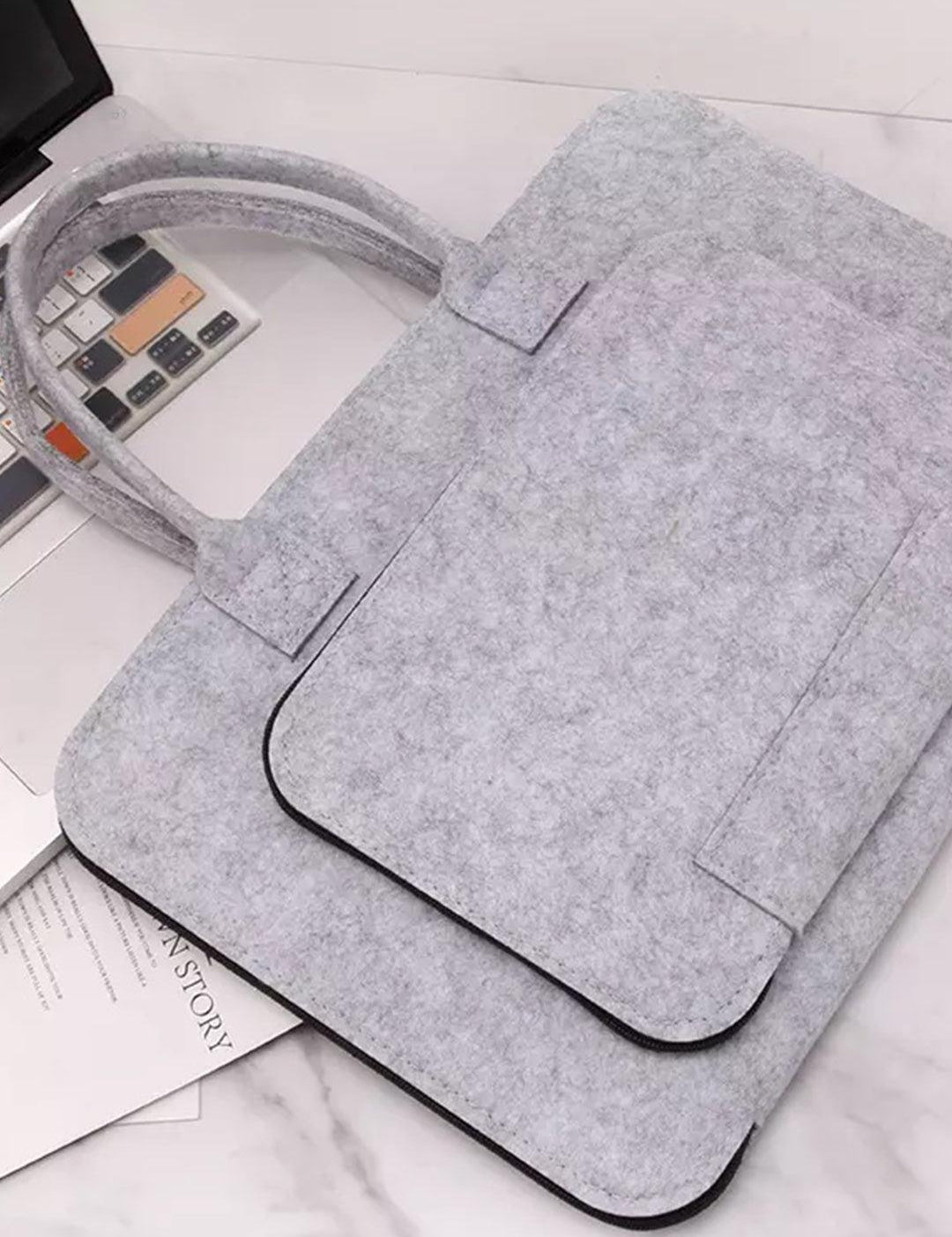 Market99 Felt Laptop Handbag - MARKET 99