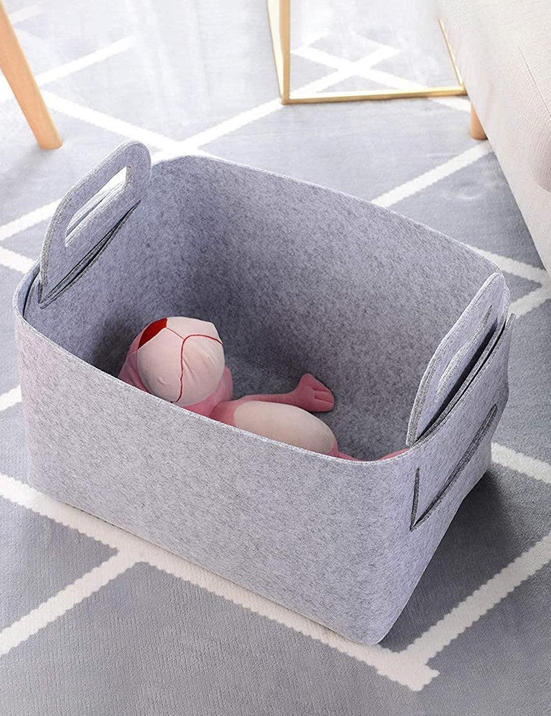 Market99 Felt Storage Basket Organiser - 28 X 16 X 16Cm - MARKET 99