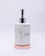 Market99 Handcrafted Dispenser, Rust Proof Chrome Finish Pump, for Dish Soap, Hand Sanitizer, & Liquid Soap, White, Ceramic, 230 mL - MARKET 99