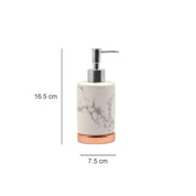 Market99 Handcrafted Dispenser, Rust Proof Chrome Finish Pump, for Dish Soap, Hand Sanitizer, & Liquid Soap, White, Ceramic, 230 mL - MARKET 99