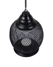 Market99 Hanging T-Light Holder, Diwali Decor, Black, Iron - MARKET 99