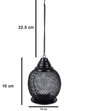 Market99 Hanging T-Light Holder, Diwali Decor, Black, Iron - MARKET 99