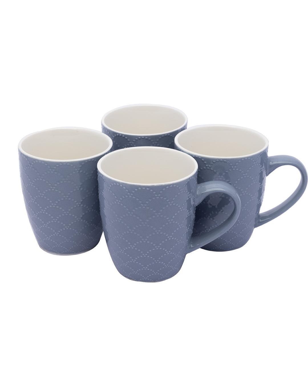 Market99 Honey Embossed Tea & Coffee Mug - Set of 4, 24mL - MARKET 99