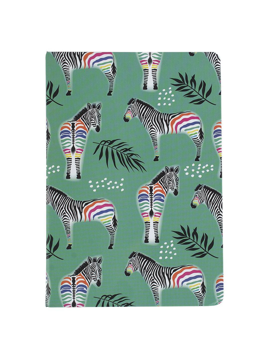 Market99 Leopard & Zebra Animal Print Composition A5 Note Book, Blank Lined Diary - MARKET 99
