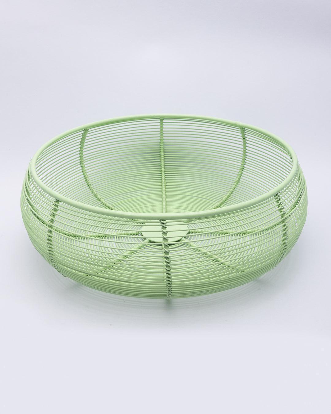 Market99 Metal Wire Countertop Fruit Bowl, Basket Holder Stand, For Home & Kitchen, Green Colour, Iron - MARKET 99