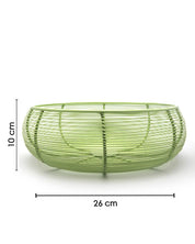 Market99 Metal Wire Countertop Fruit Bowl, Basket Holder Stand, For Home & Kitchen, Green Colour, Iron - MARKET 99