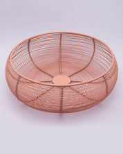 Market99 Metal Wire Countertop Fruit Bowl, Basket Holder Stand, For Home & Kitchen, Peach Colour, Iron - MARKET 99