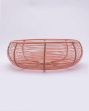 Market99 Metal Wire Countertop Fruit Bowl, Basket Holder Stand, For Home & Kitchen, Peach Colour, Iron - MARKET 99