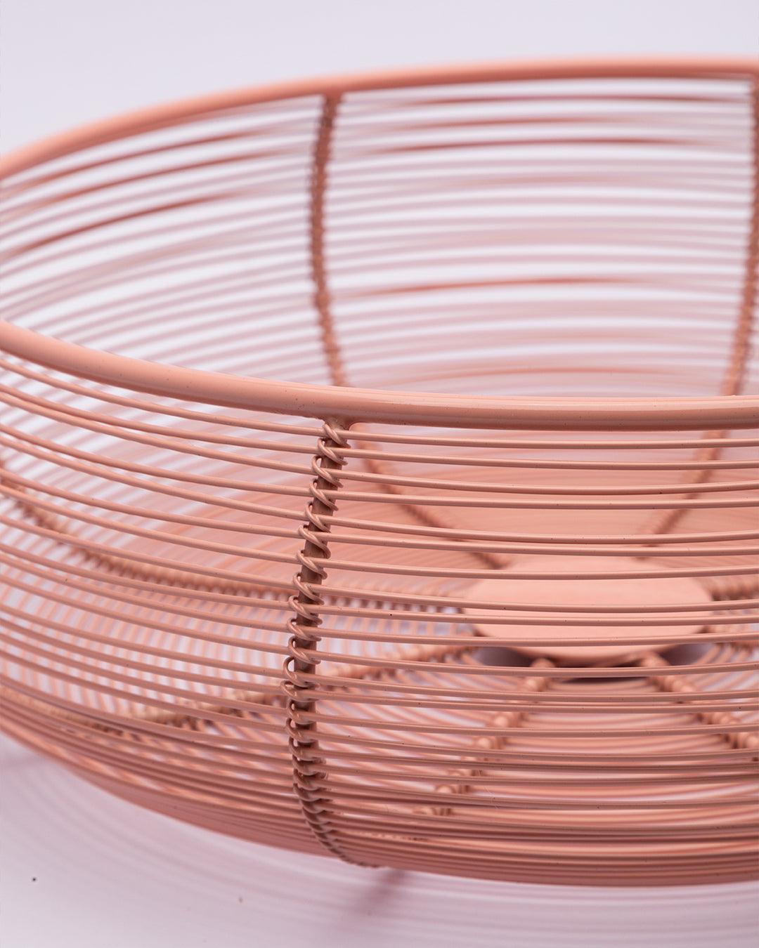 Market99 Metal Wire Countertop Fruit Bowl, Basket Holder Stand, For Home & Kitchen, Peach Colour, Iron - MARKET 99