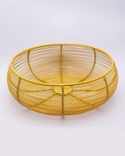 Market99 Metal Wire Countertop Fruit Bowl, Basket Holder Stand, For Home & Kitchen, Yellow Colour, Iron - MARKET 99