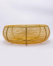Market99 Metal Wire Countertop Fruit Bowl, Basket Holder Stand, For Home & Kitchen, Yellow Colour, Iron - MARKET 99