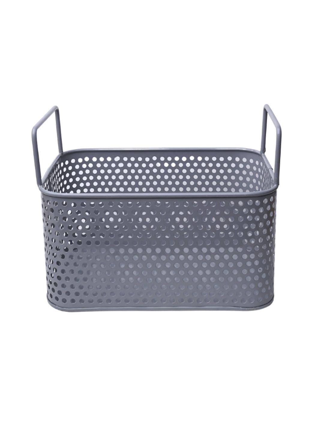 Market99 Plain Grey Metal Basket, Set Of 3 Pcs - MARKET 99