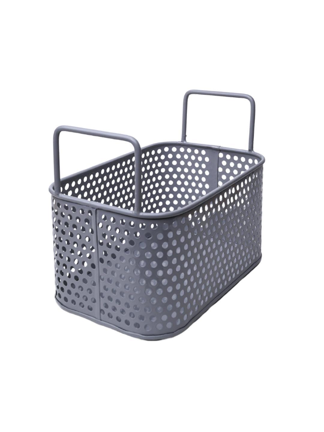 Market99 Plain Grey Metal Basket, Set Of 3 Pcs - MARKET 99