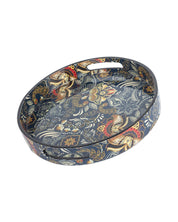 Market99 Serveware Round Serving Tray With Handle (1 Pcs, Floral Print)