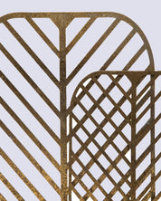 Market99 T-Light Holder, Decorative T-Light Holder, Wired with Glass Table, Black, Iron & MDF - MARKET 99