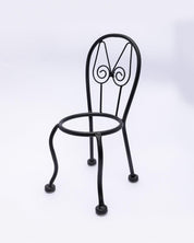 Market99 Table Planter, Chair Shaped, Decorative, Home & Office Decor, White, Iron - MARKET 99
