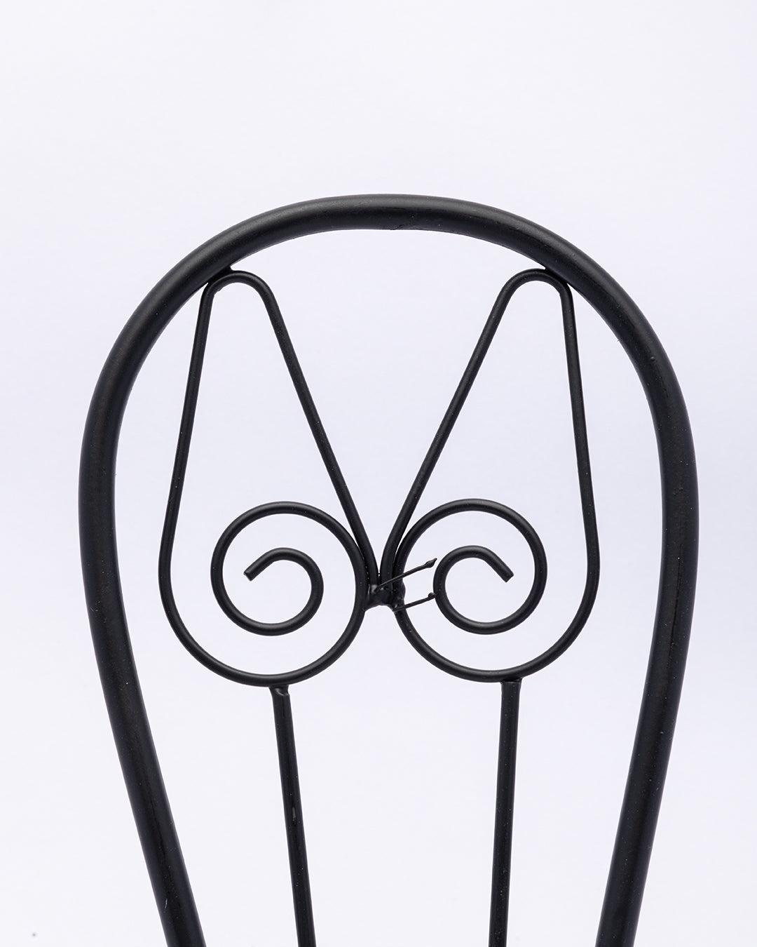 Market99 Table Planter, Chair Shaped, Decorative, Home & Office Decor, White, Iron - MARKET 99