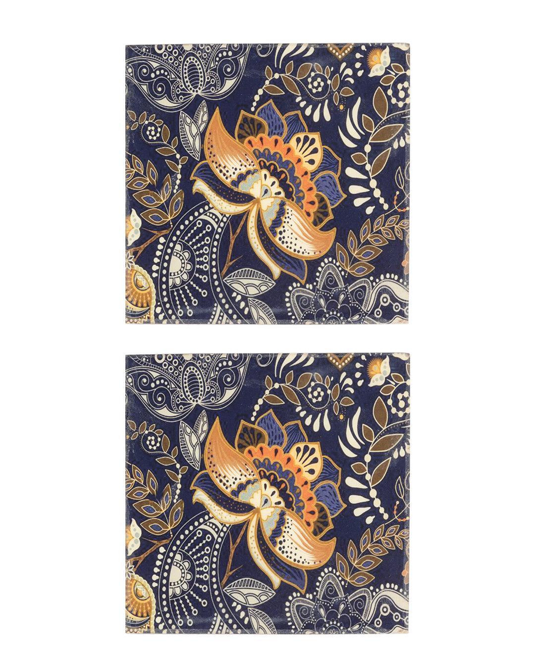 MARKET99 Tableware Tea Coaster (1 Pcs, Floral Print)