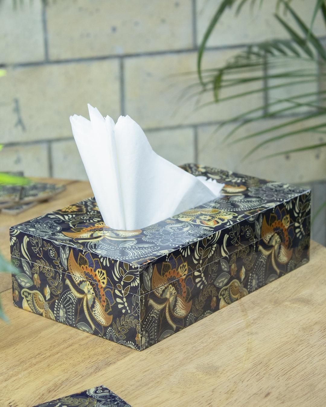 MARKET99 Tableware Tissue Box (1 Pcs, Floral Print)