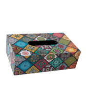 Market99 Tissue Box, Multiple Style Print, Multicolour, MDF - MARKET 99