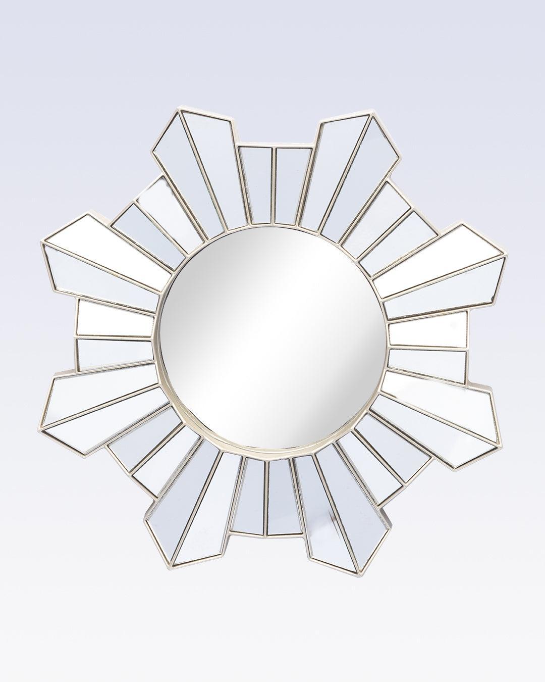 Market99 Wall Mirror, Wall Décor, Antique Finish, Champagne Colour, Plastic, Set of 3 - MARKET 99