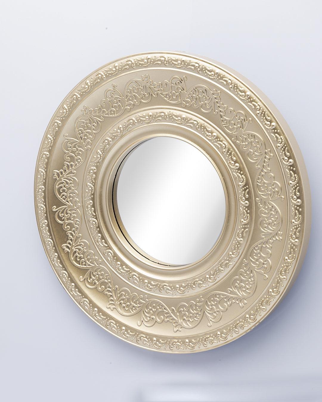 Market99 Wall Mirror, Wall Décor, Antique Finish, Champagne Colour, Plastic, Set of 3 - MARKET 99