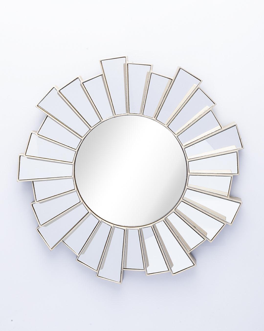 Market99 Wall Mirror, Wall Décor, Antique Finish, Natural Colour, Plastic, Set of 3 - MARKET 99