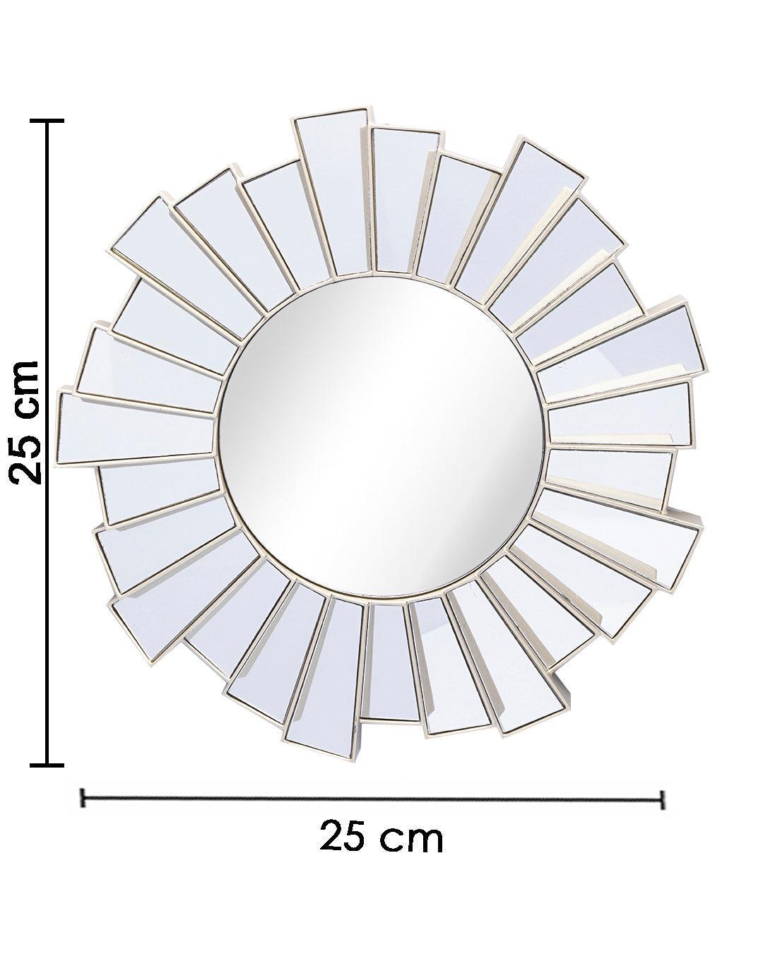 Market99 Wall Mirror, Wall Décor, Antique Finish, Natural Colour, Plastic, Set of 3 - MARKET 99