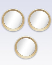 Market99 Wall Mirror, Wall Décor, Champagne Colour, Plastic, Set of 3 - MARKET 99
