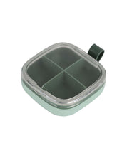 Medicine Box with 4 Sections, Olive Green, Plastic - MARKET 99