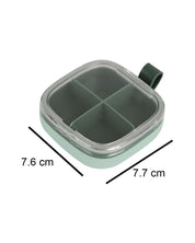 Medicine Box with 4 Sections, Olive Green, Plastic - MARKET 99