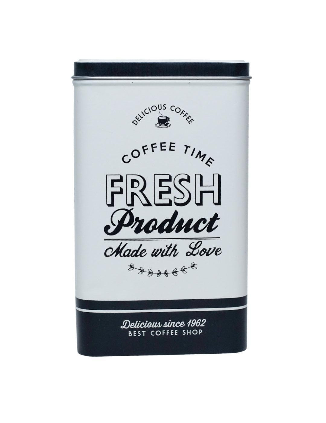 Metal Coffee Jar - Off White, 1700Ml - MARKET 99