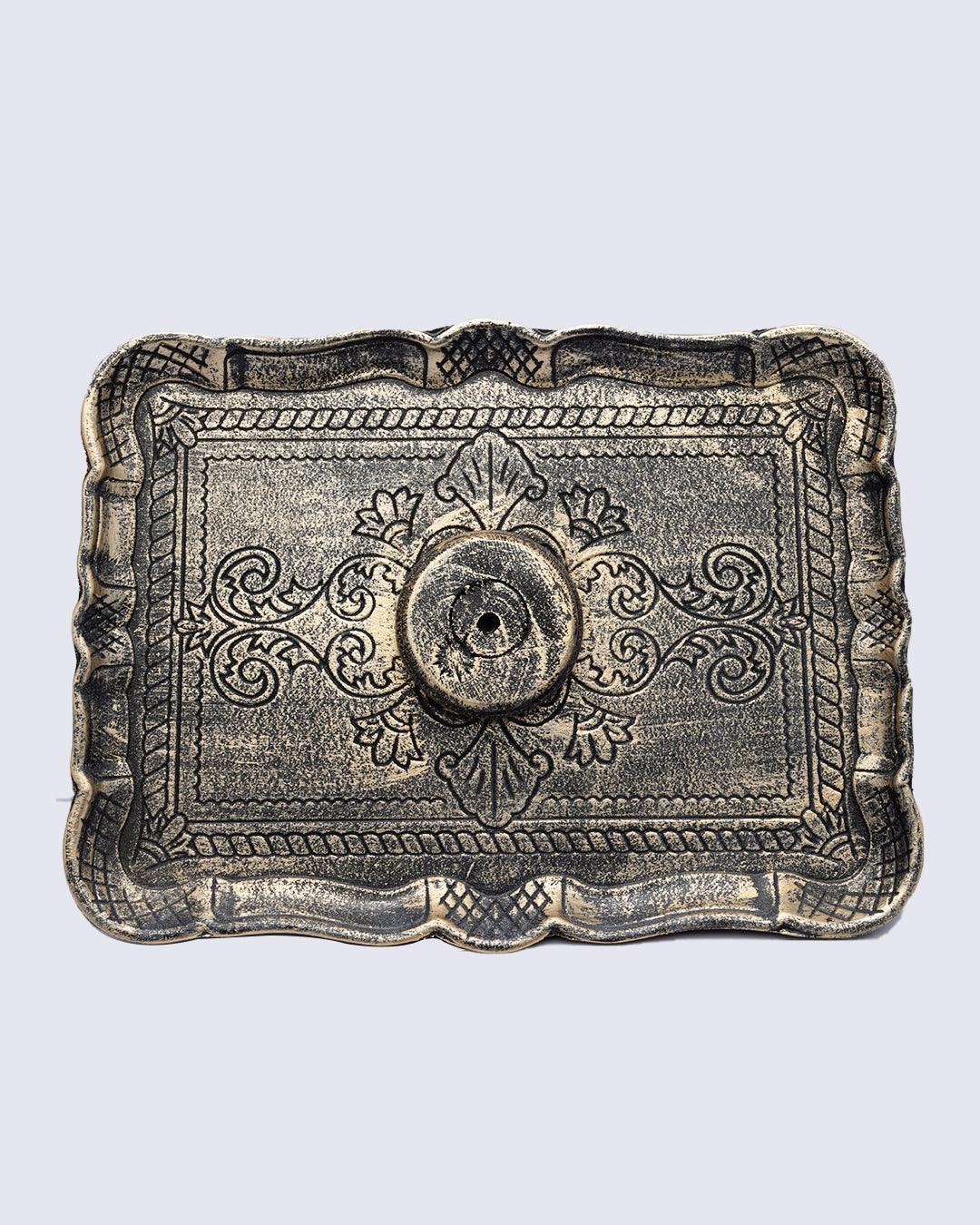 Mirror with Jewellery Holder, Chrome Finish, Dressing Table, Ring Dish, Brown, MDF - MARKET 99