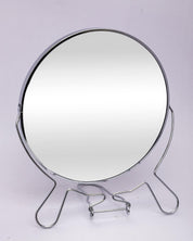 Mirror with Stand, Metal Mirror, Silver, Steel - MARKET 99
