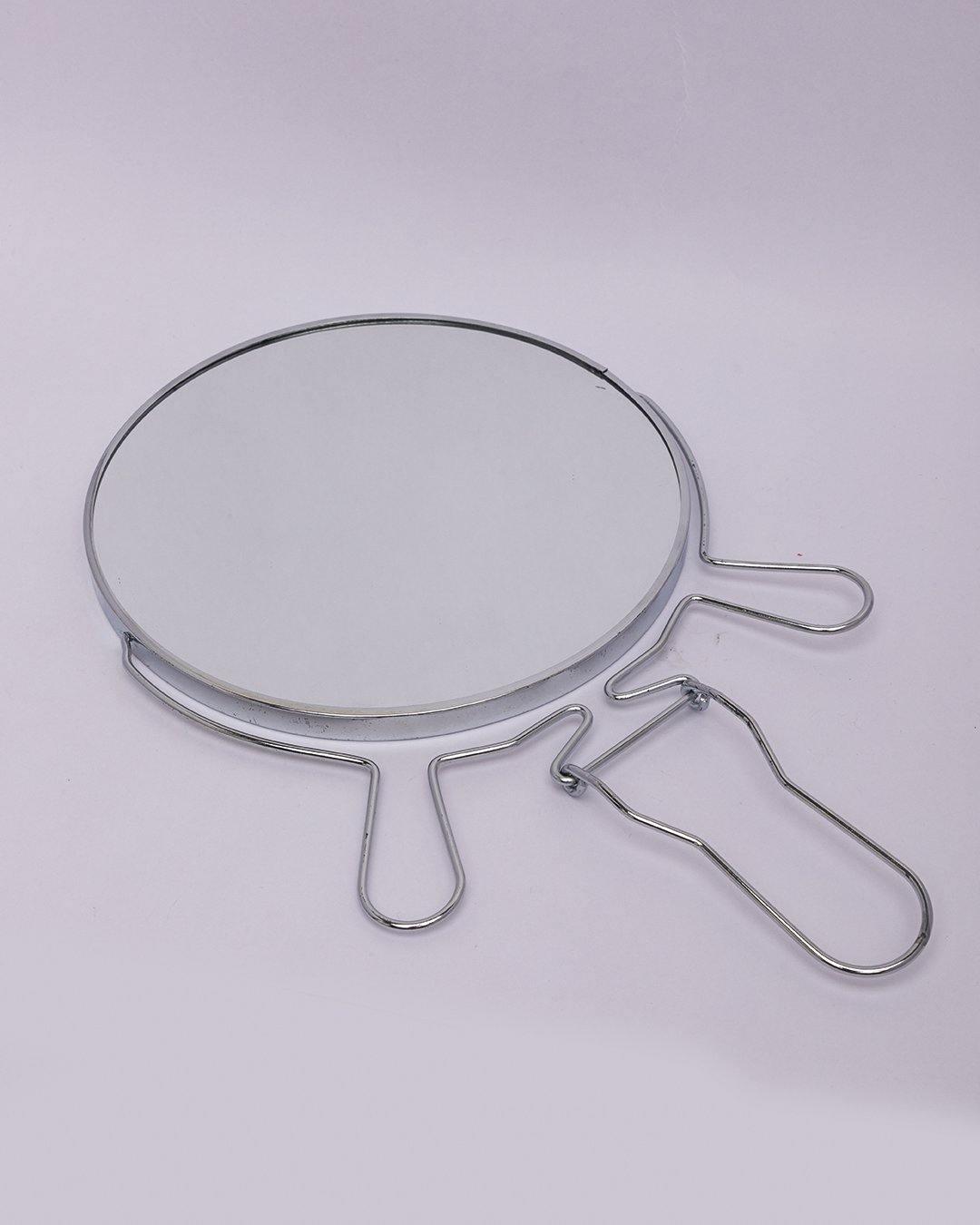 Mirror with Stand, Metal Mirror, Silver, Steel - MARKET 99