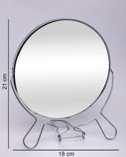 Mirror with Stand, Metal Mirror, Silver, Steel - MARKET 99