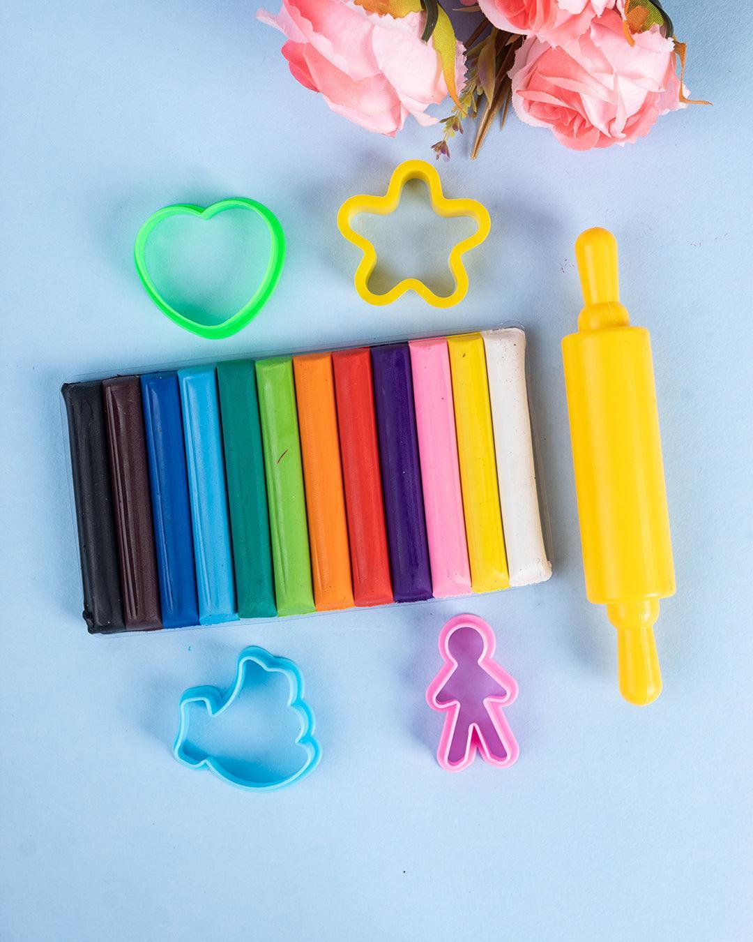 Moulding Clay Set, Multicolour, Clay, Set of 17 - Main Image