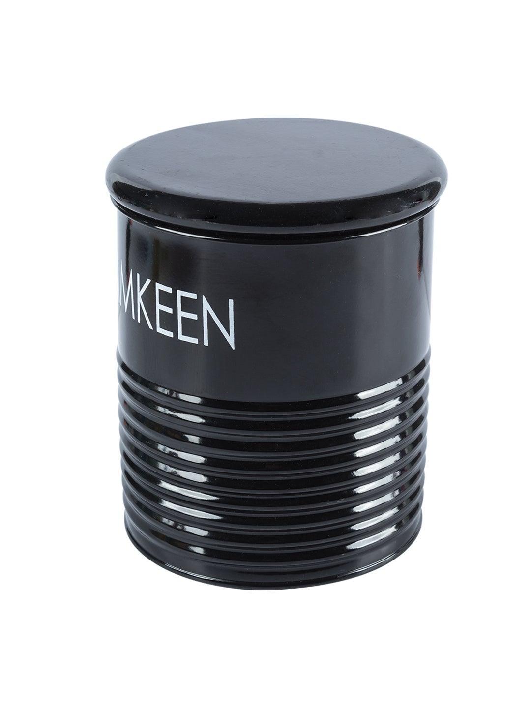 Black Namkeen Jar With Lid (1700mL)