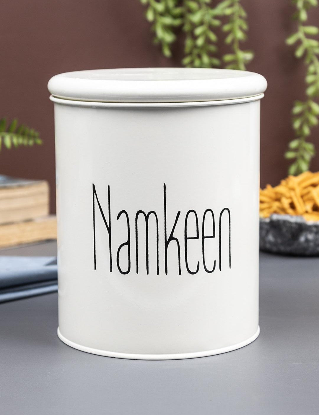Off White Namkeen Jar With Lid (1700mL)