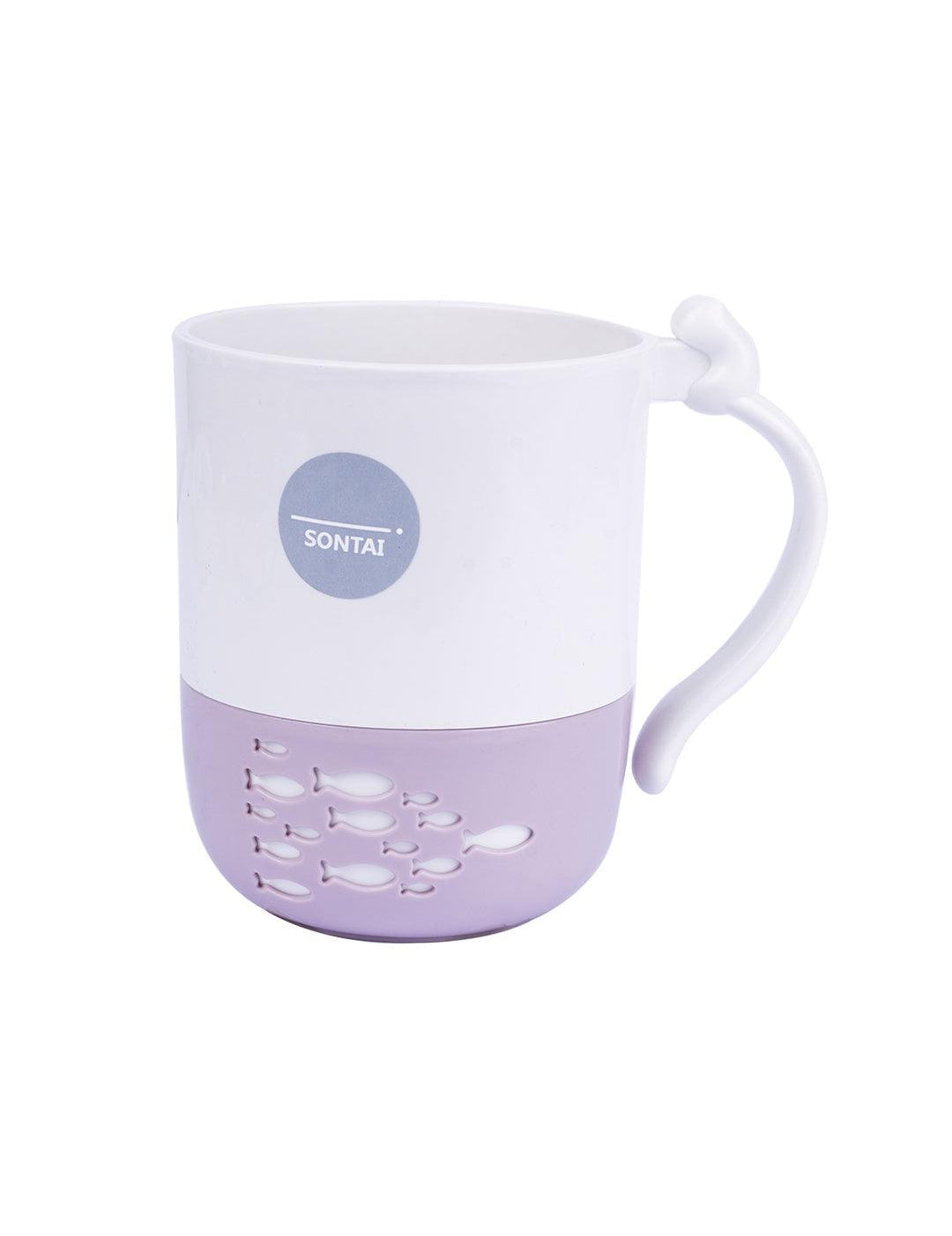 Peach Crocodile Face Plastic Kids Mug