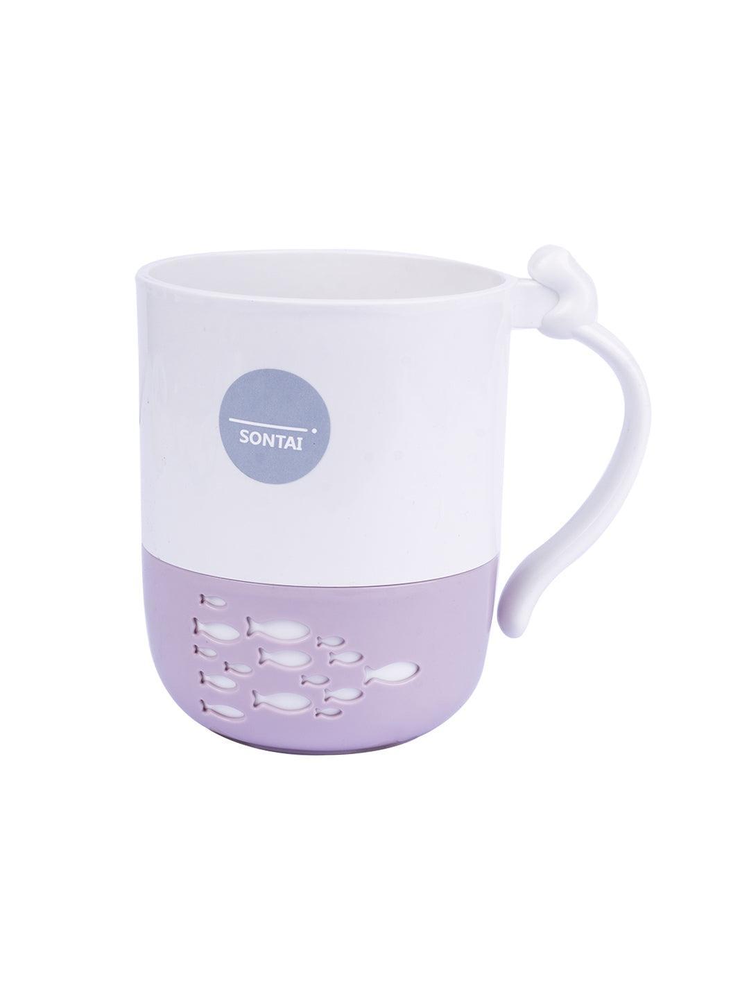 Peach Crocodile Face Plastic Kids Mug