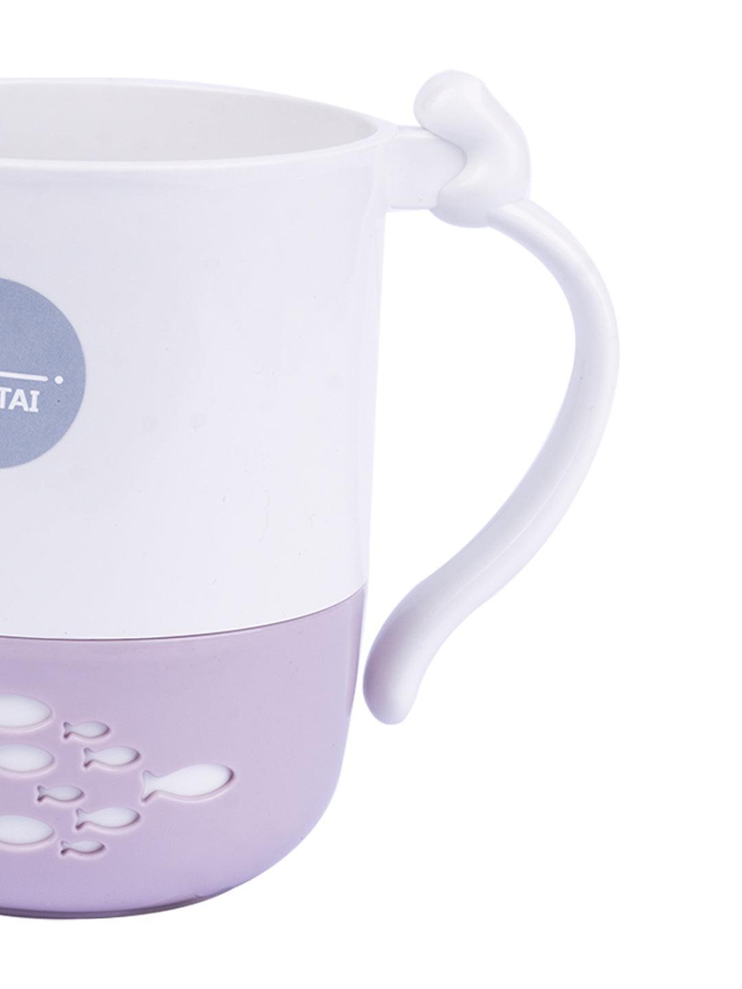 Peach Crocodile Face Plastic Kids Mug