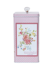 Pink Floral Print Kitchen Storage Tin Box - MARKET 99