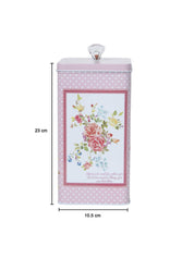 Pink Floral Print Kitchen Storage Tin Box - MARKET 99