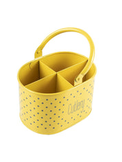 Polka Dot Cutlery Holder - Yellow - MARKET 99