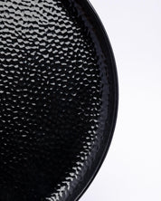 Round Full Plates, Black, Hammered Melamine, Pack Of 6 - MARKET 99