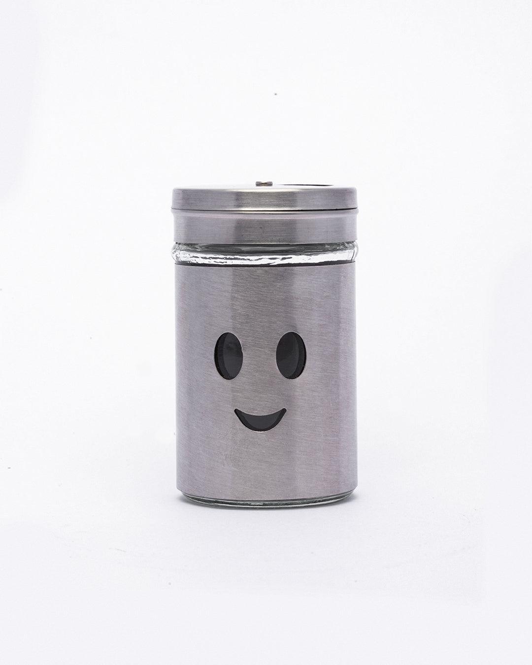 Salt & Pepper Set, Silver, Stainless Steel, Glass, Set of 2, 100 mL - MARKET 99