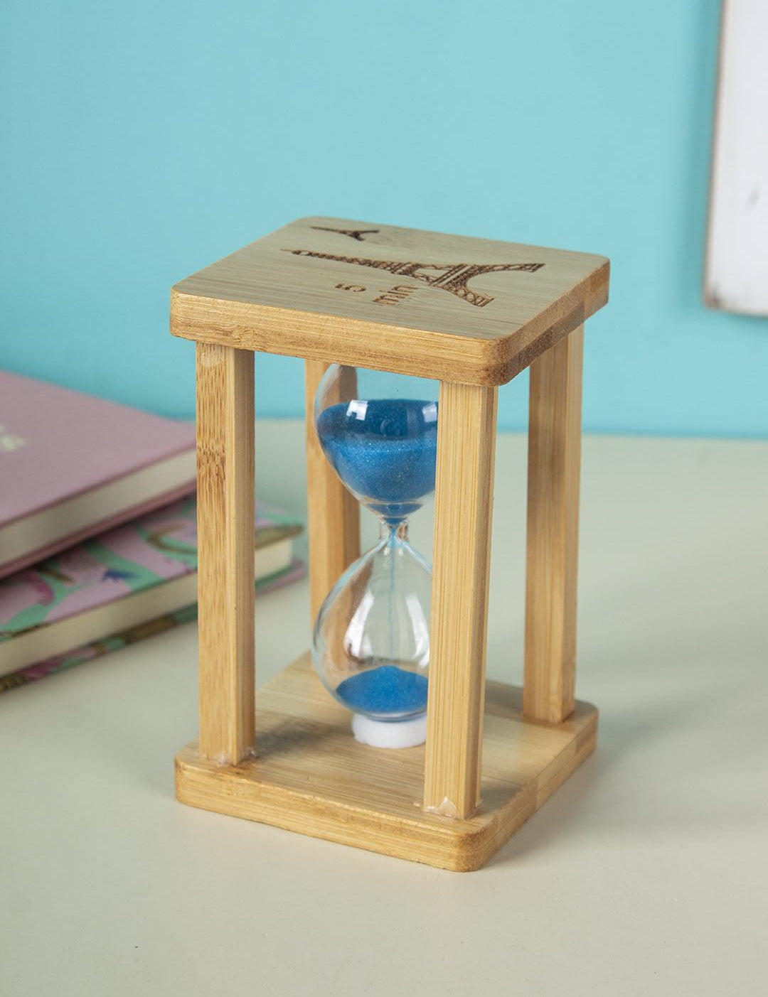 Sand Timer, Hour Glass, for Home Décor, Blue, MDF - MARKET 99