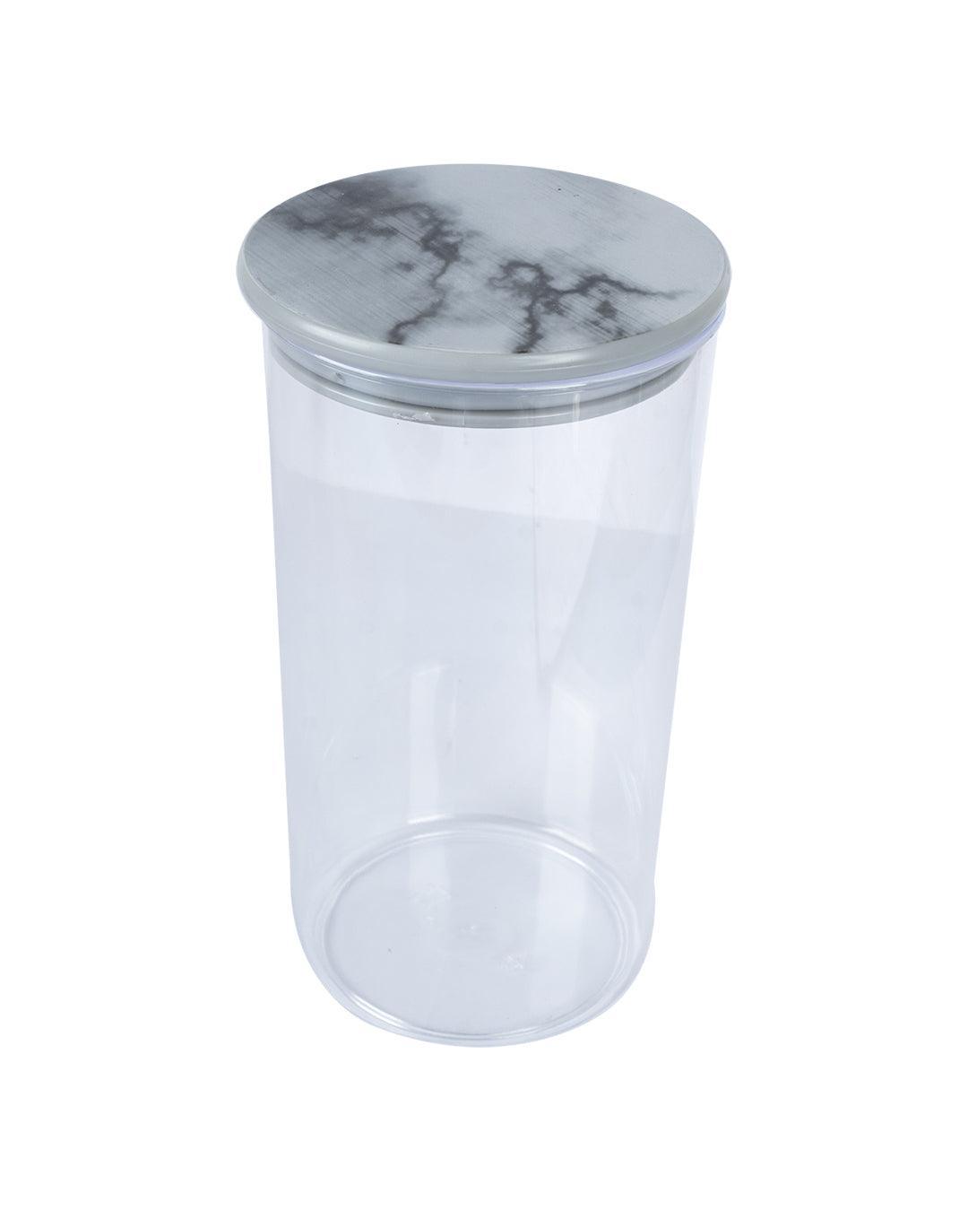 Sealed Jar, Grey, Plastic, 1.3 Litre - MARKET 99