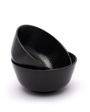 Serving Bowls, Mixing Bowl, Black, Hammered, Melamine, Set of 2 - MARKET 99